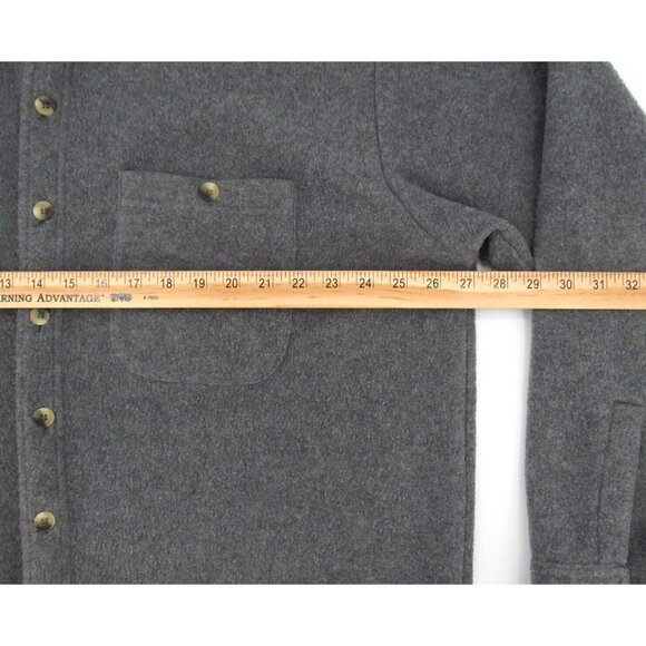 Vintage Northeast Outfitters Button Up Shirt Mens XL Gray Fleece Shacket - Picture 8 of 11